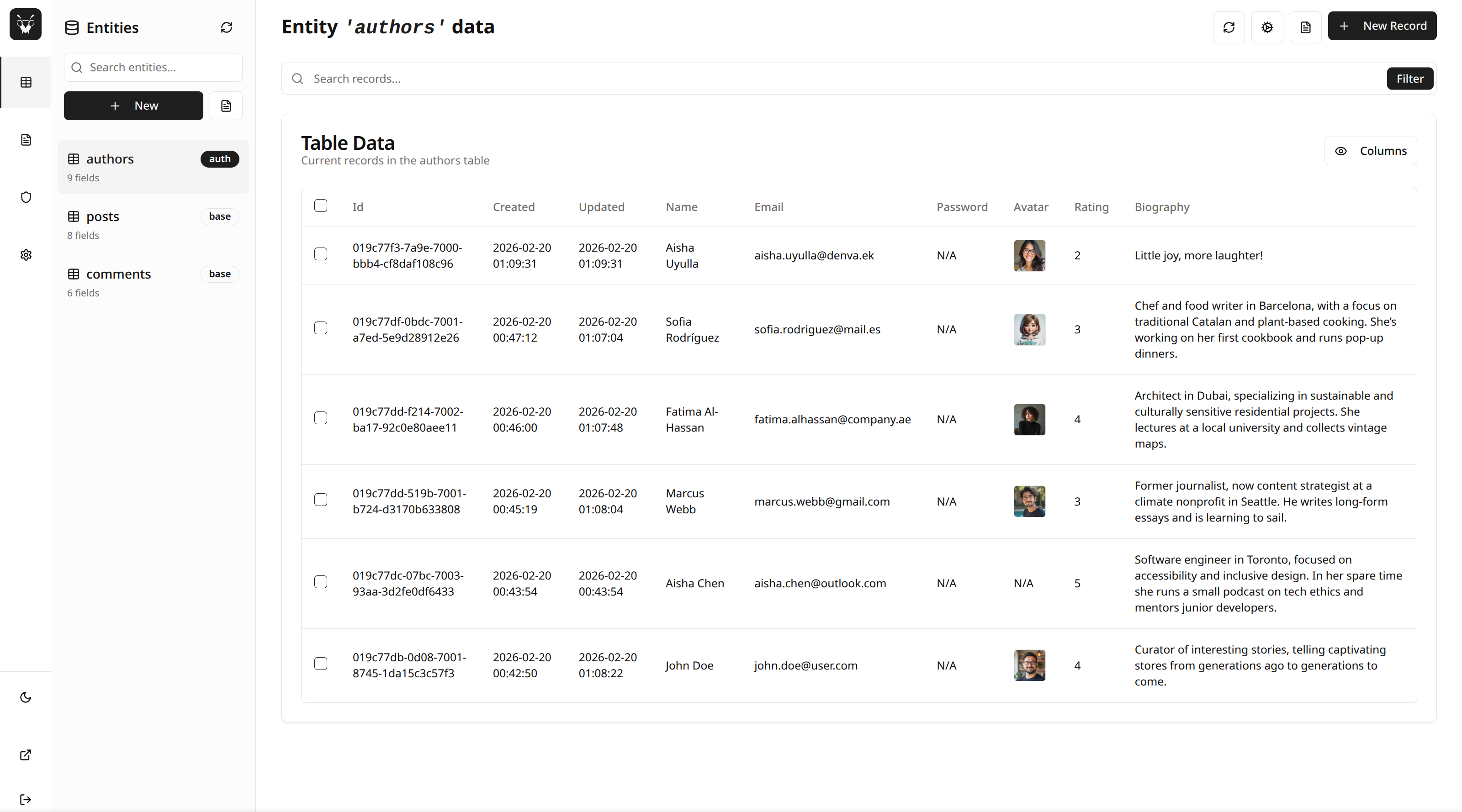 MantisBase Admin Dashboard